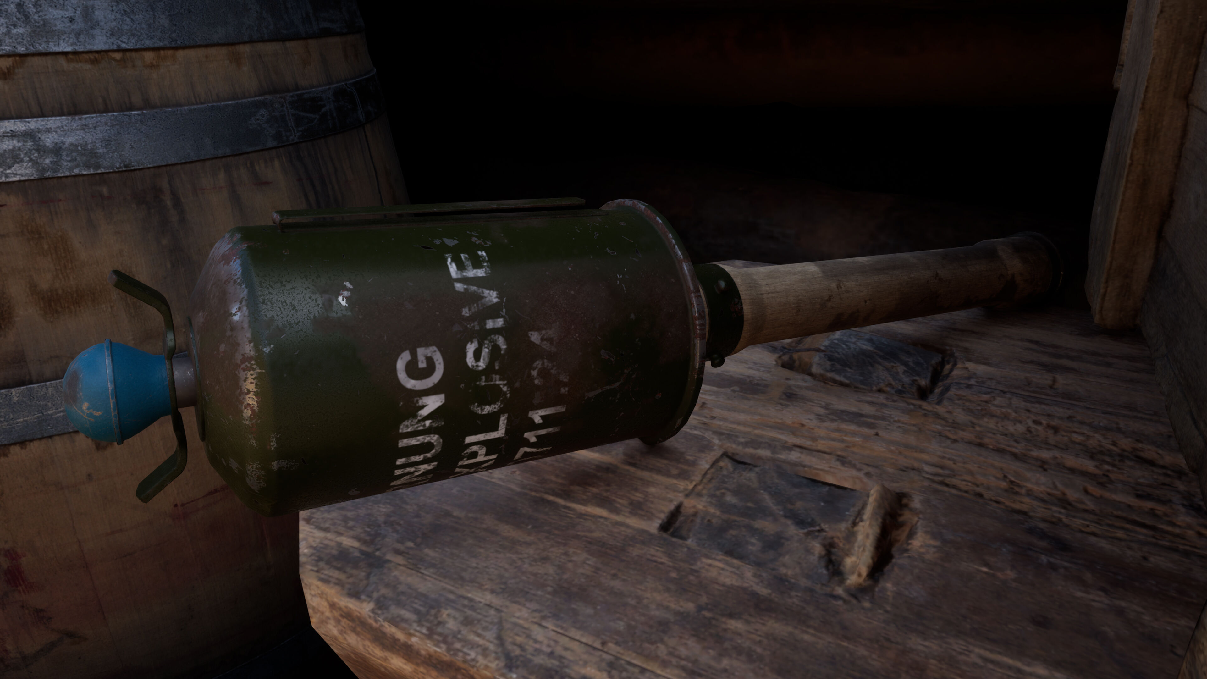 German M24 Stick Grenade 3D model_2
