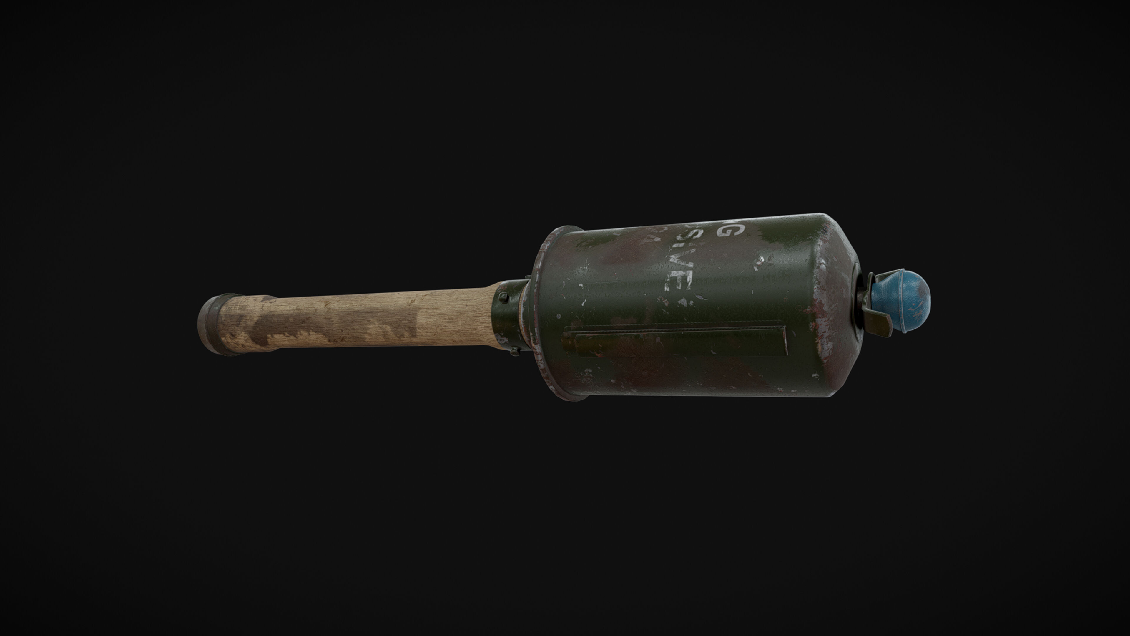 German M24 Stick Grenade 3D model_10