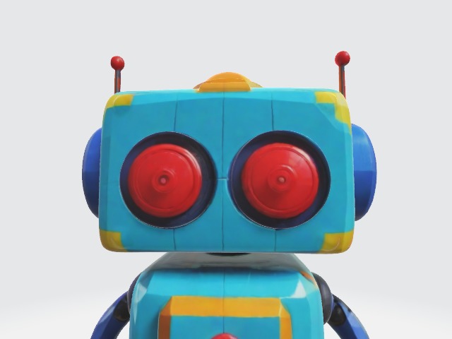 low-poly toy robot Low-poly 3D model_5