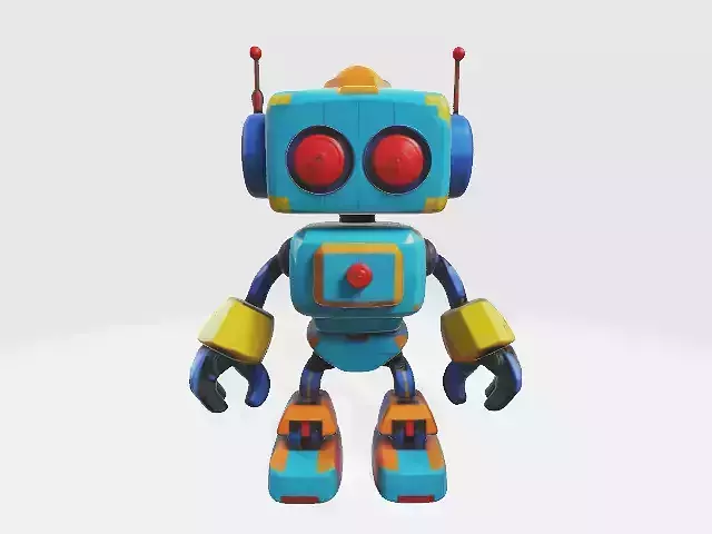 low-poly toy robot Low-poly 3D model