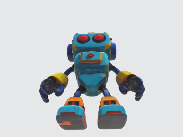 low-poly toy robot Low-poly 3D model_4