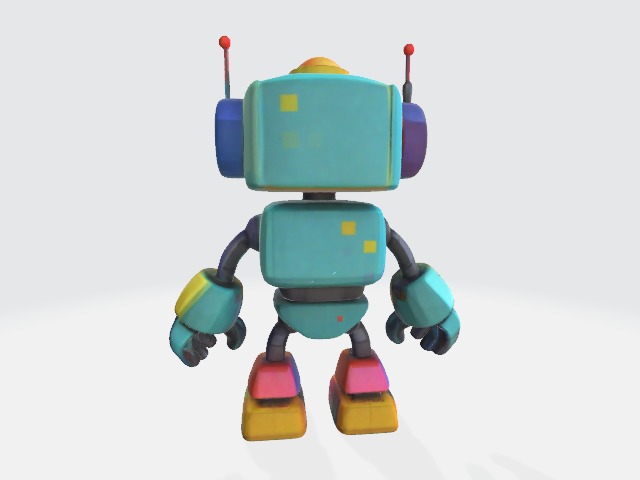low-poly toy robot Low-poly 3D model_2