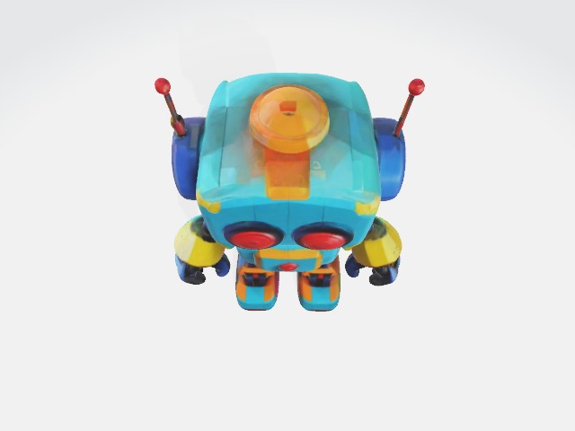 low-poly toy robot Low-poly 3D model_3