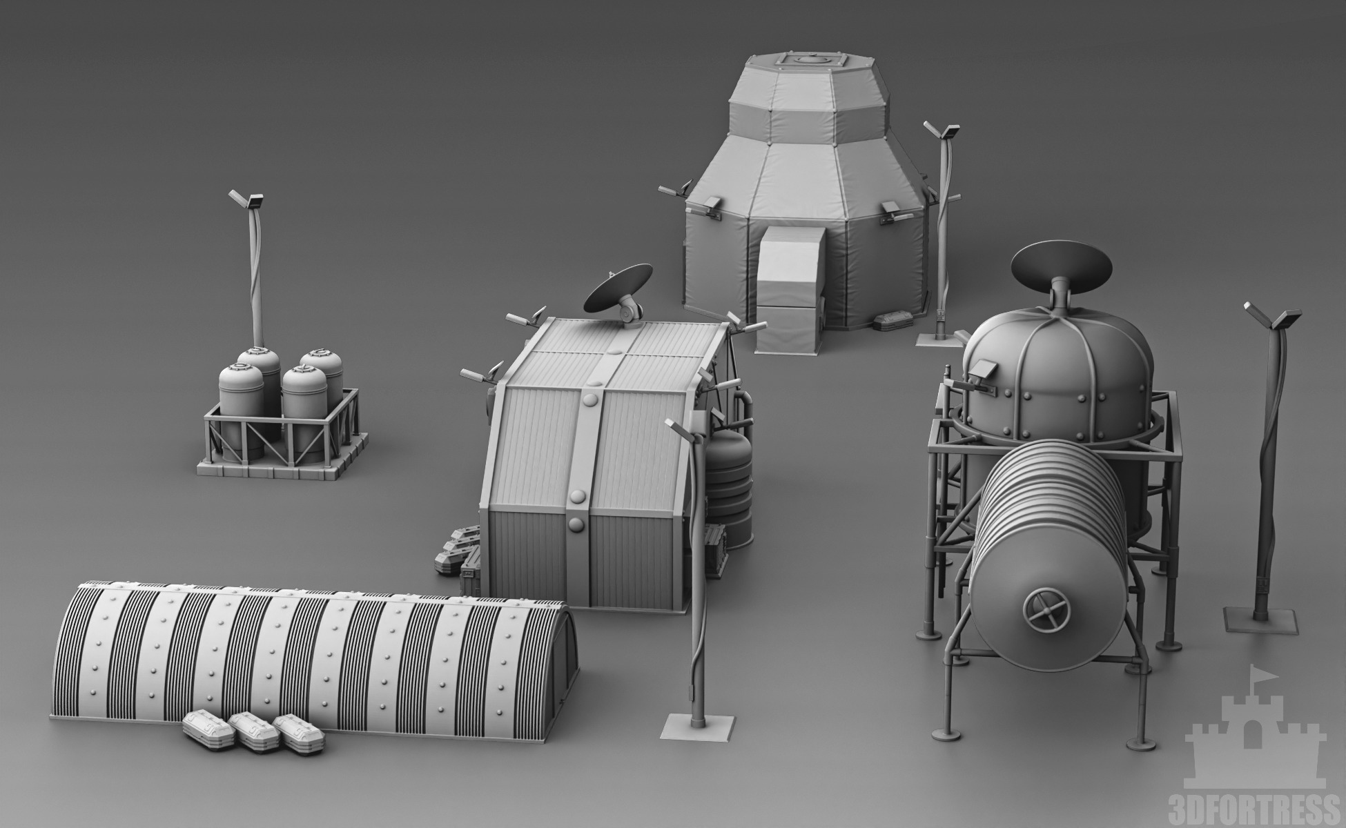 Lunar Station 3D print model_1