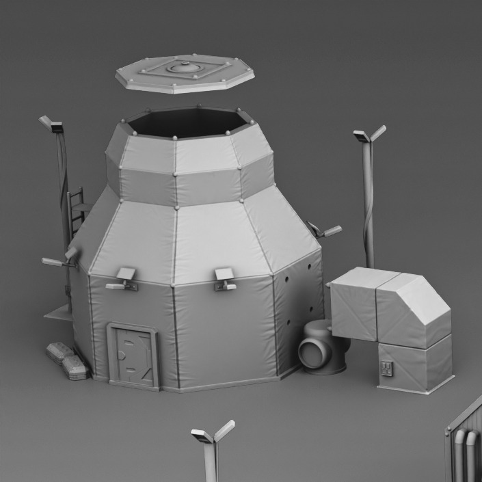 Lunar Station 3D print model_13