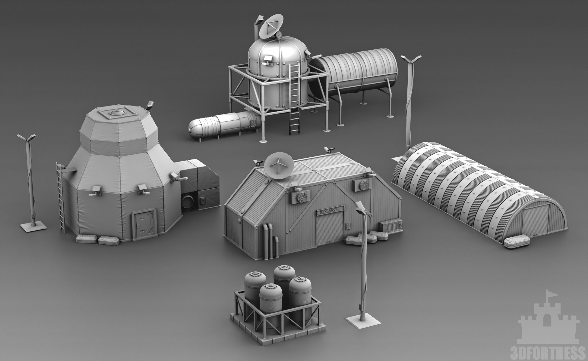 Lunar Station 3D print model_5