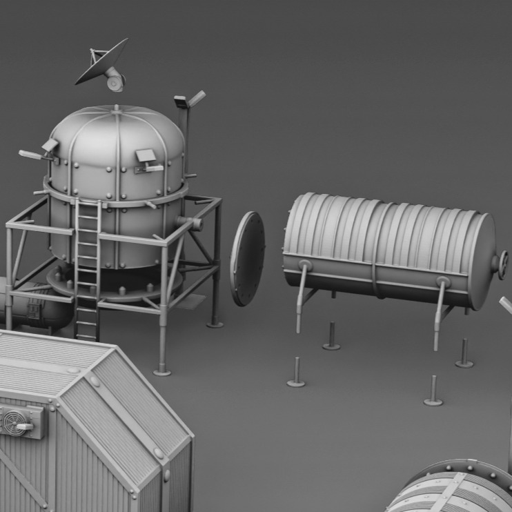 Lunar Station 3D print model_15