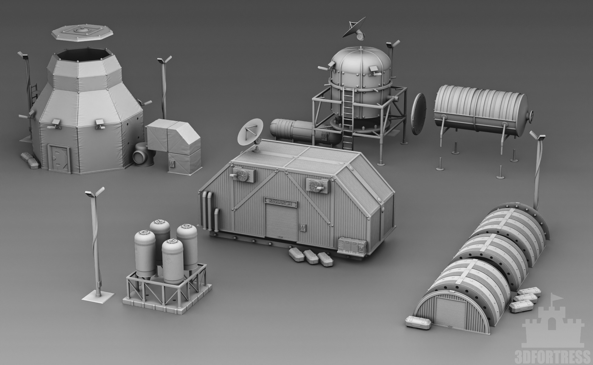 Lunar Station 3D print model_7