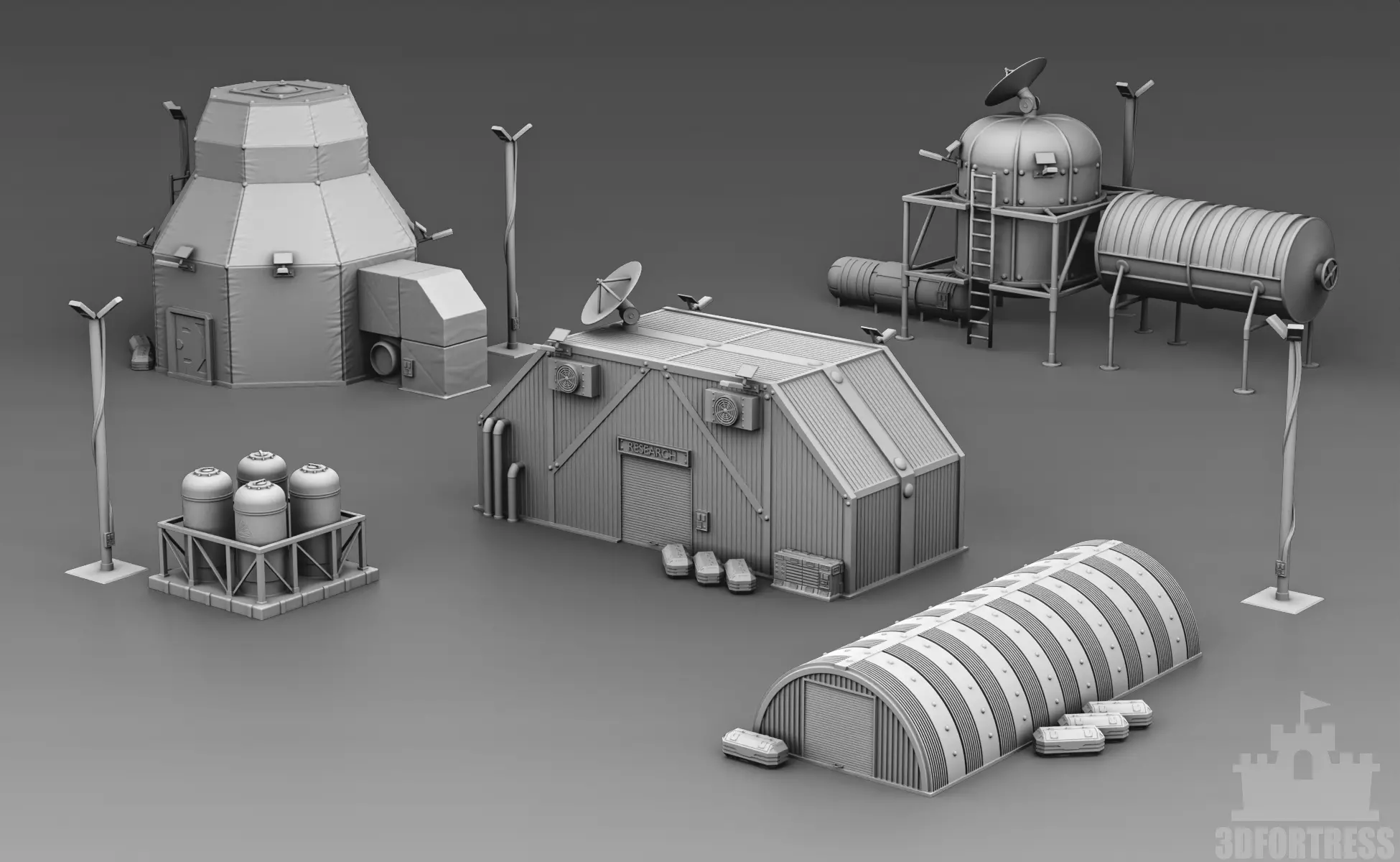 Lunar Station 3D print model_0