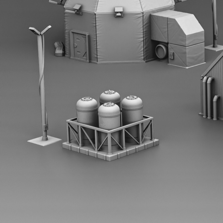 Lunar Station 3D print model_12