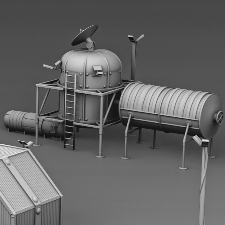 Lunar Station 3D print model_9