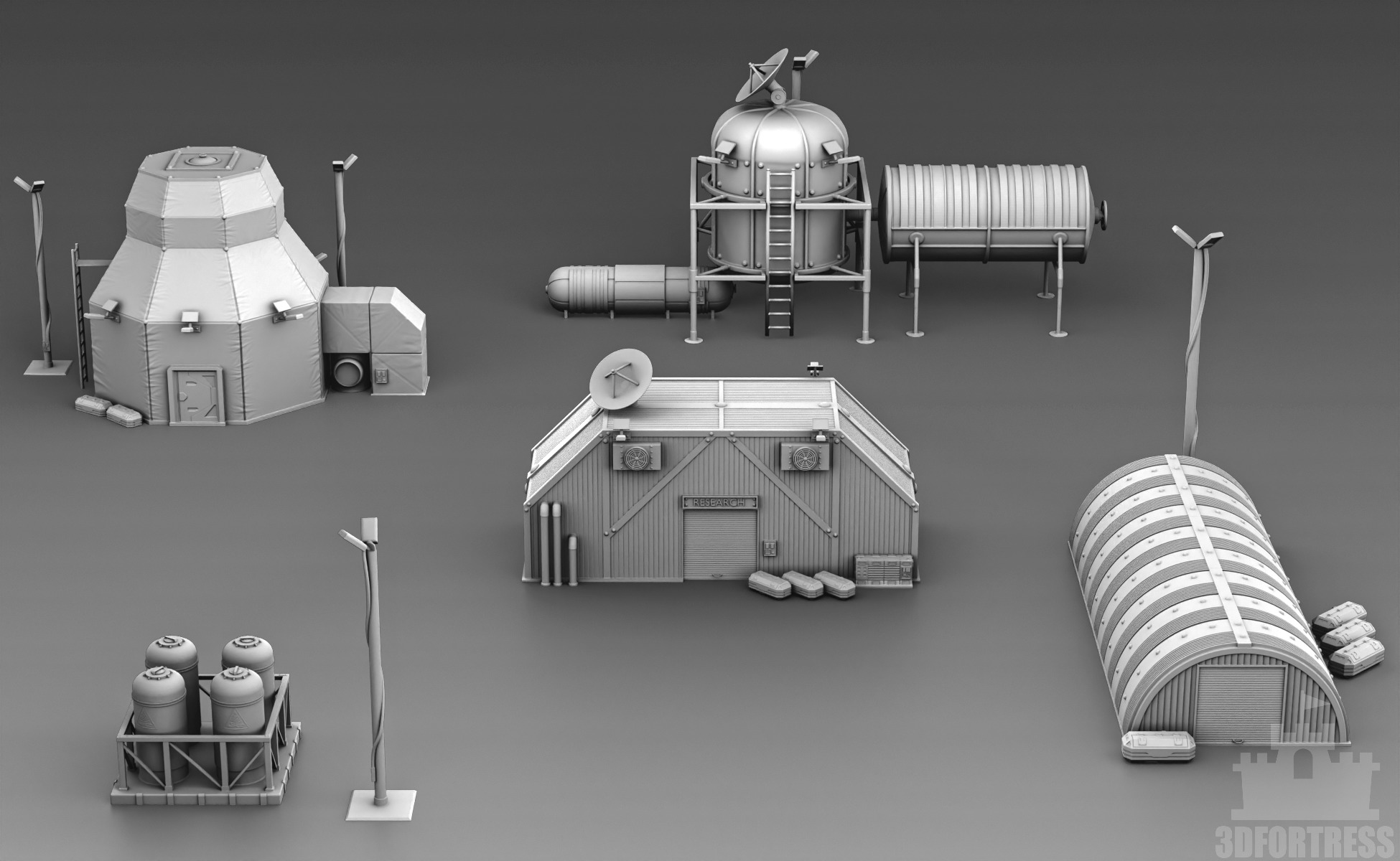 Lunar Station 3D print model_6