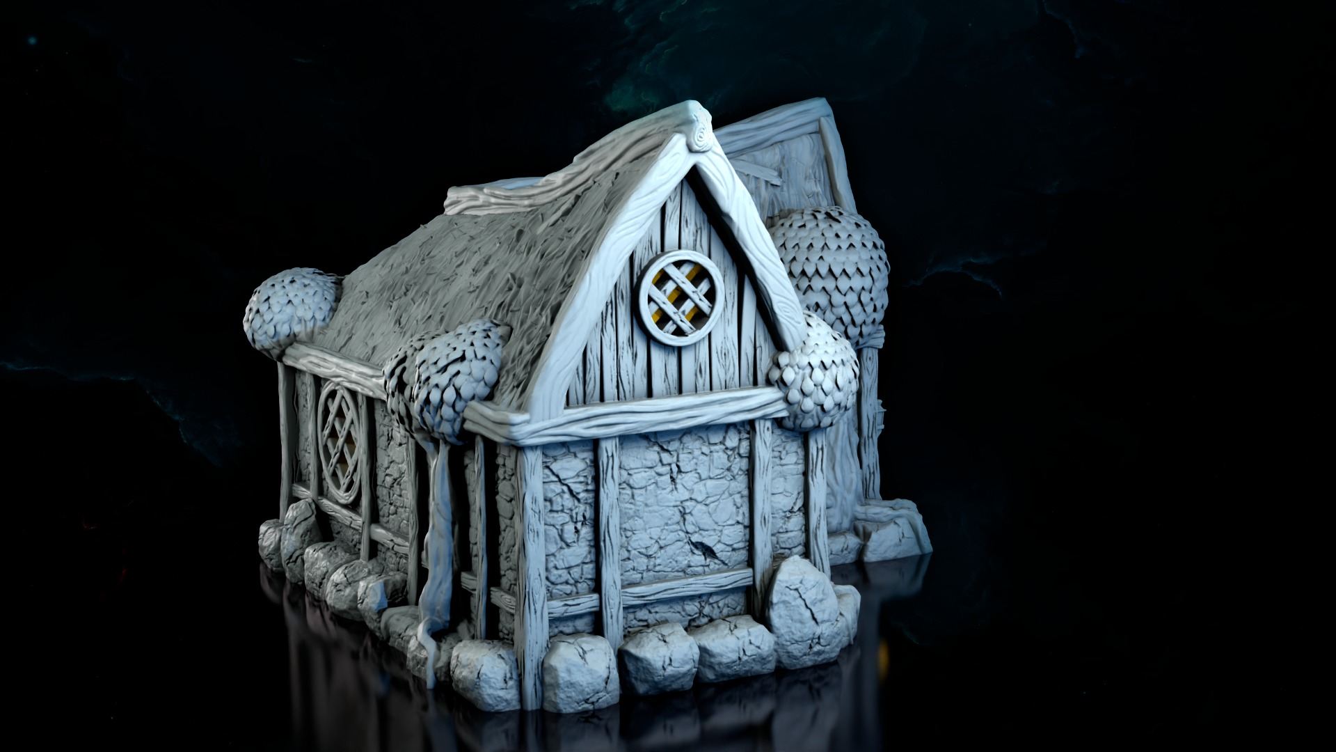 Corner house 3D print model_2