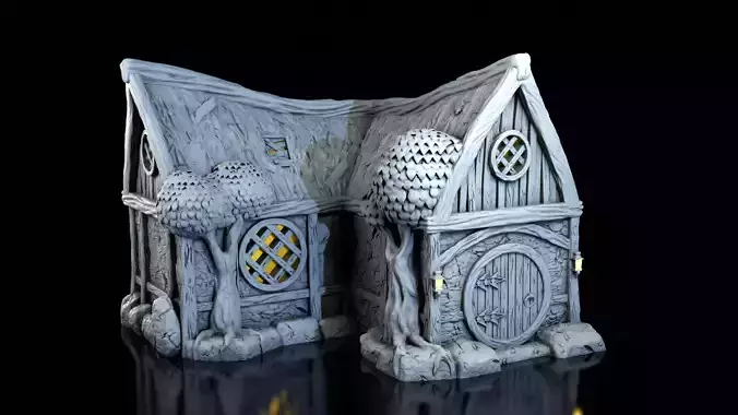 Corner house 3D print model