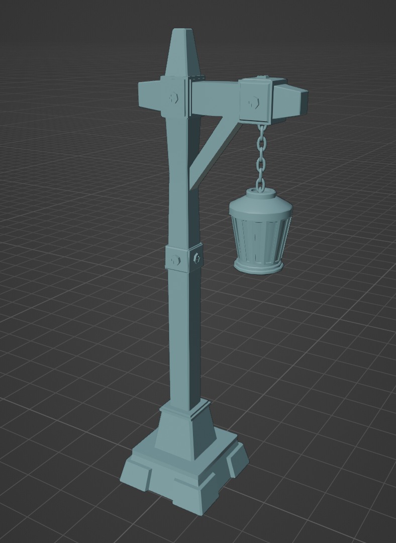 low-poly street lights Low-poly 3D model_3