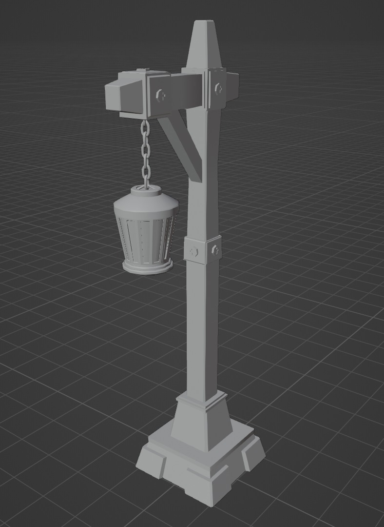 low-poly street lights Low-poly 3D model_5