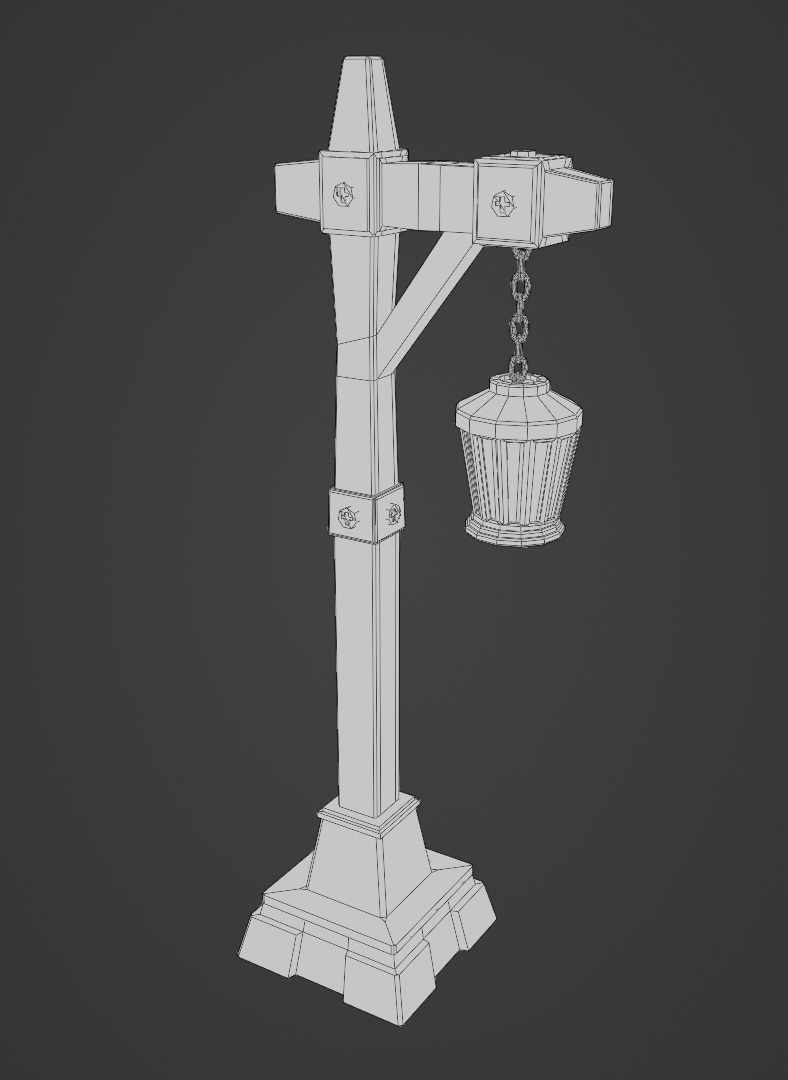 low-poly street lights Low-poly 3D model_2