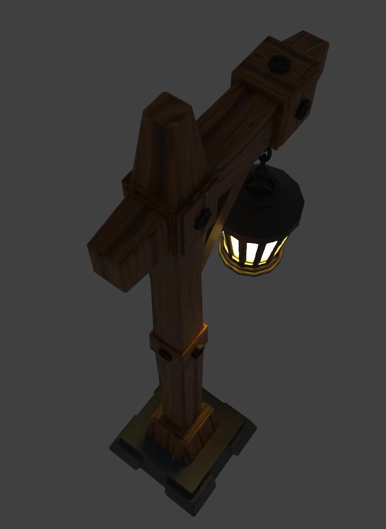 low-poly street lights Low-poly 3D model_4