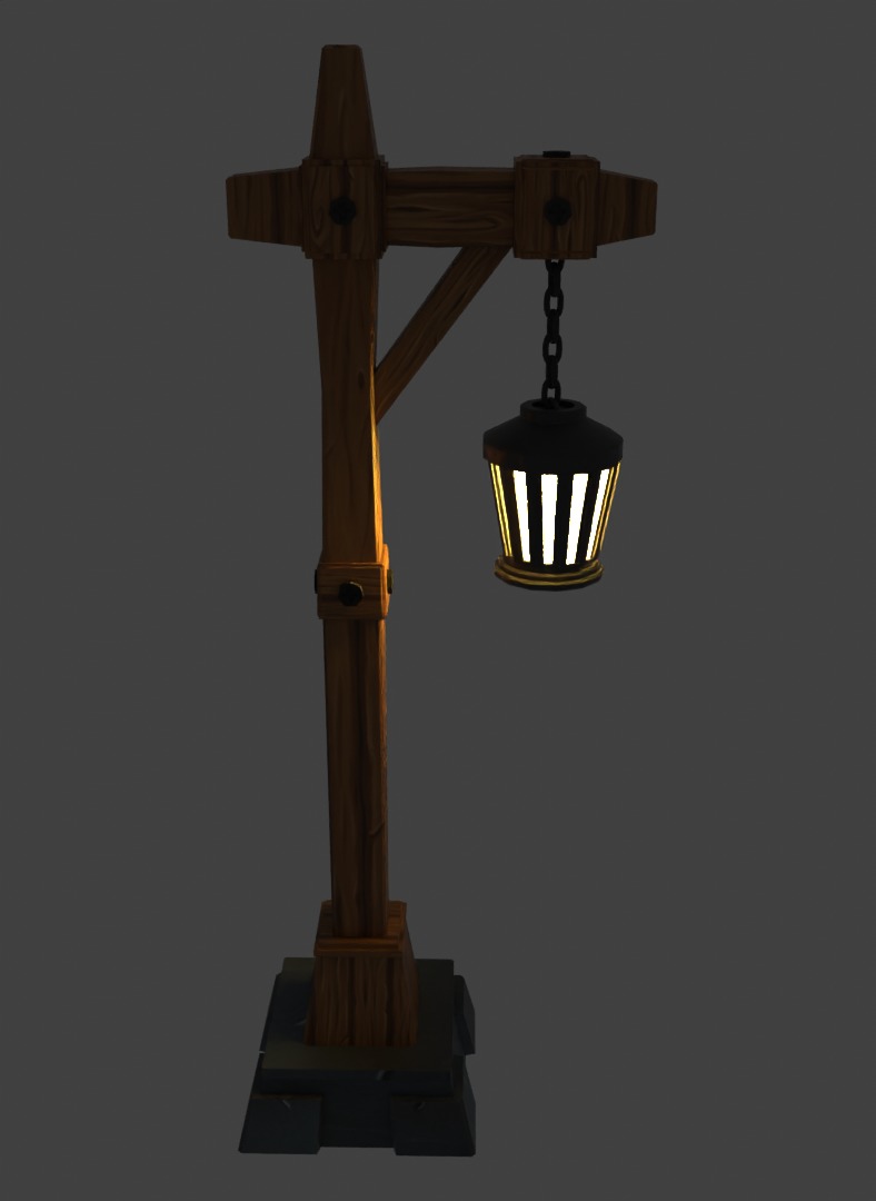 low-poly street lights Low-poly 3D model_1