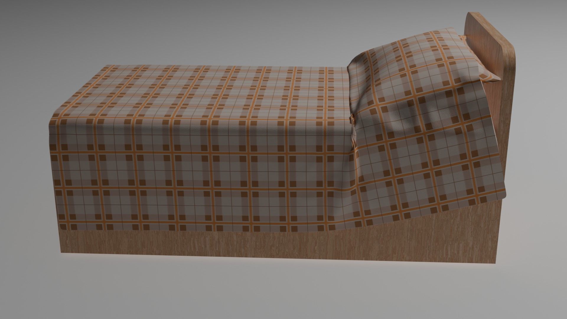 bed furniture 3D model_2