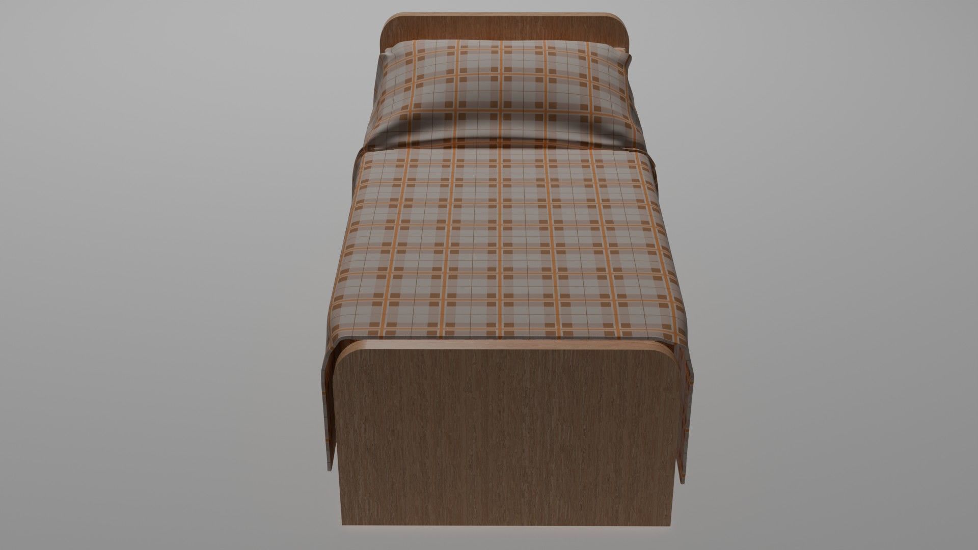 bed furniture 3D model_1