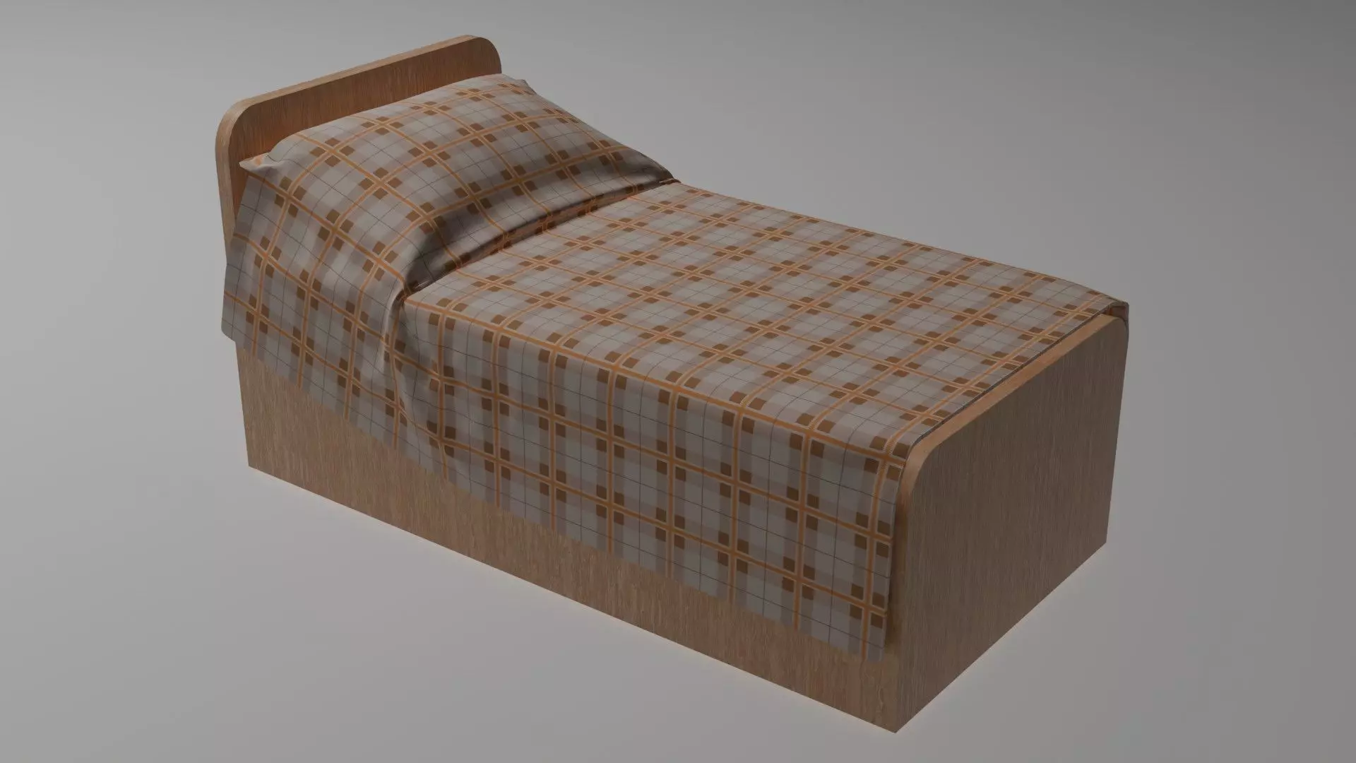 bed furniture 3D model_0