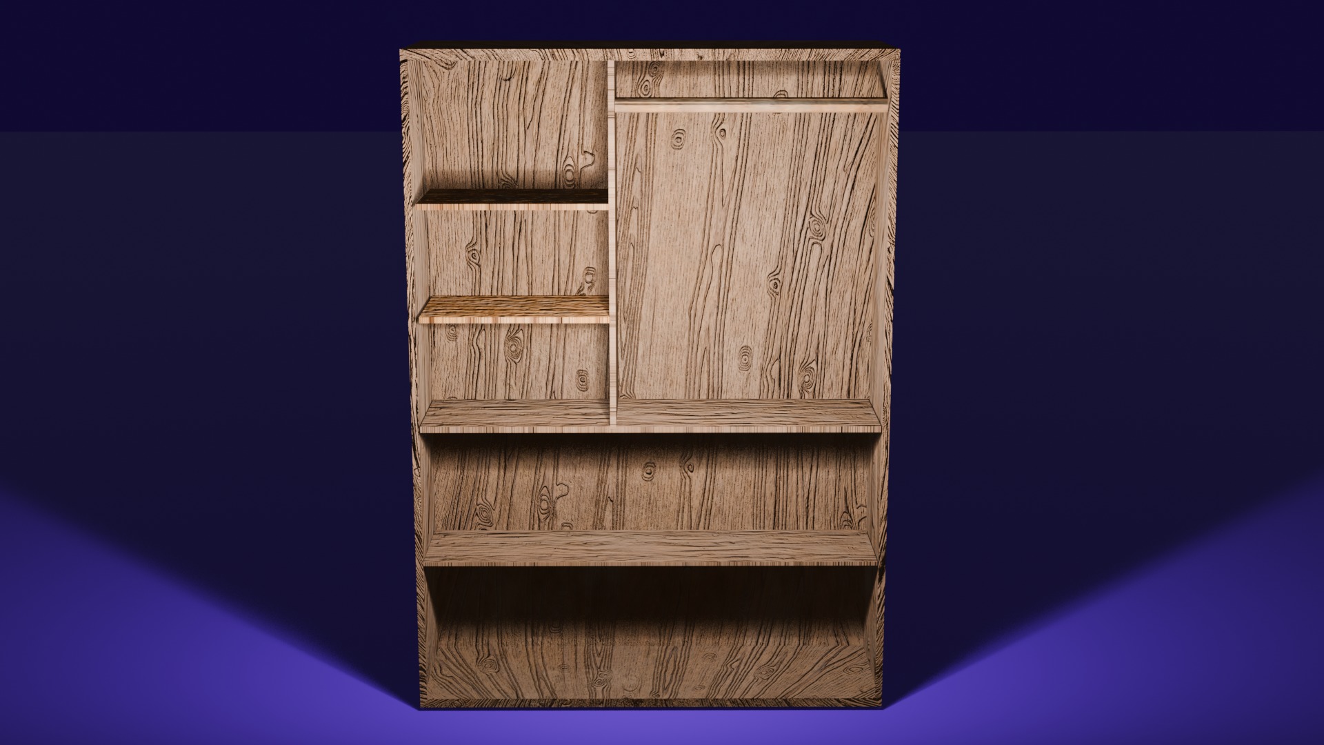 Cupboard Low-poly 3D model_3
