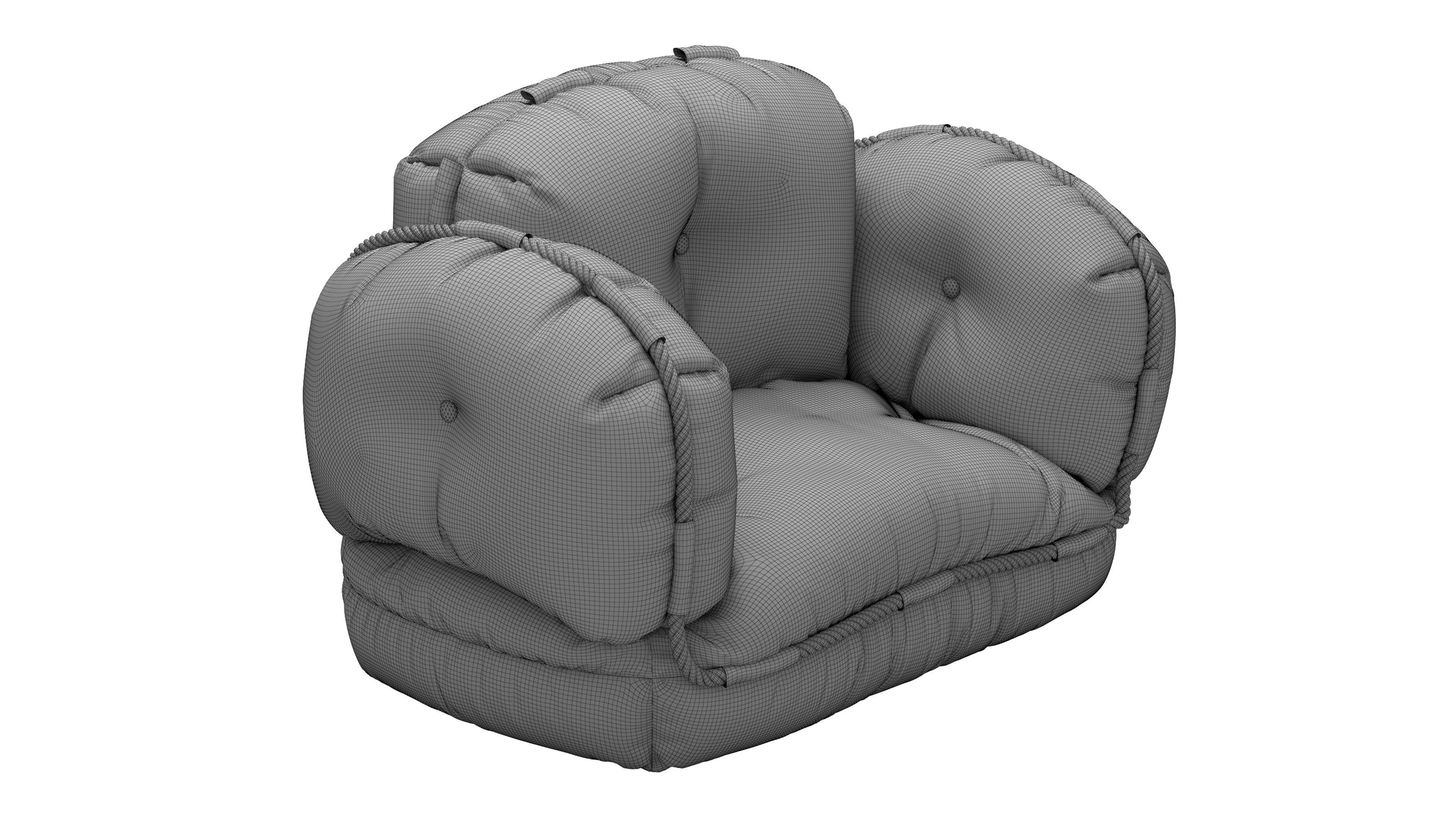ABCD chair Low-poly 3D model_11
