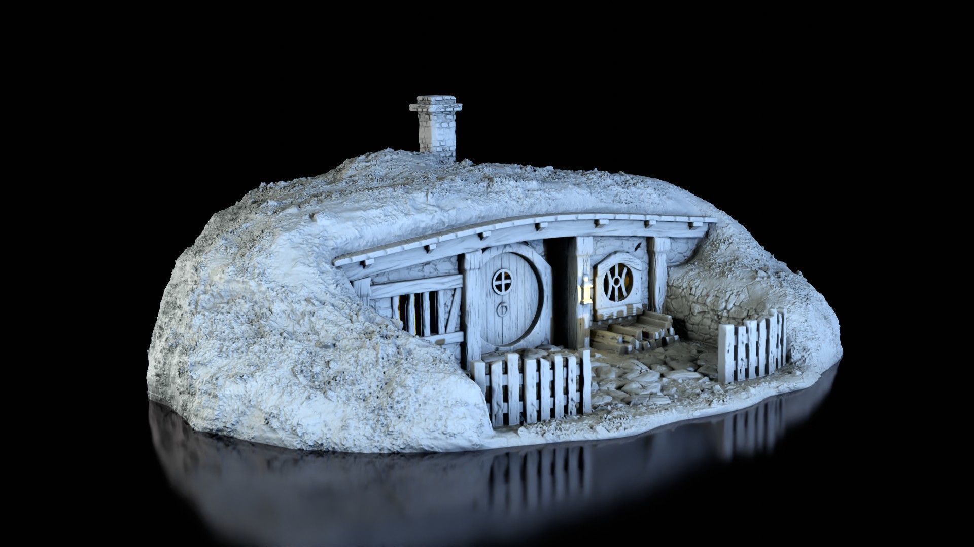 The house in the hill 3D print model_1