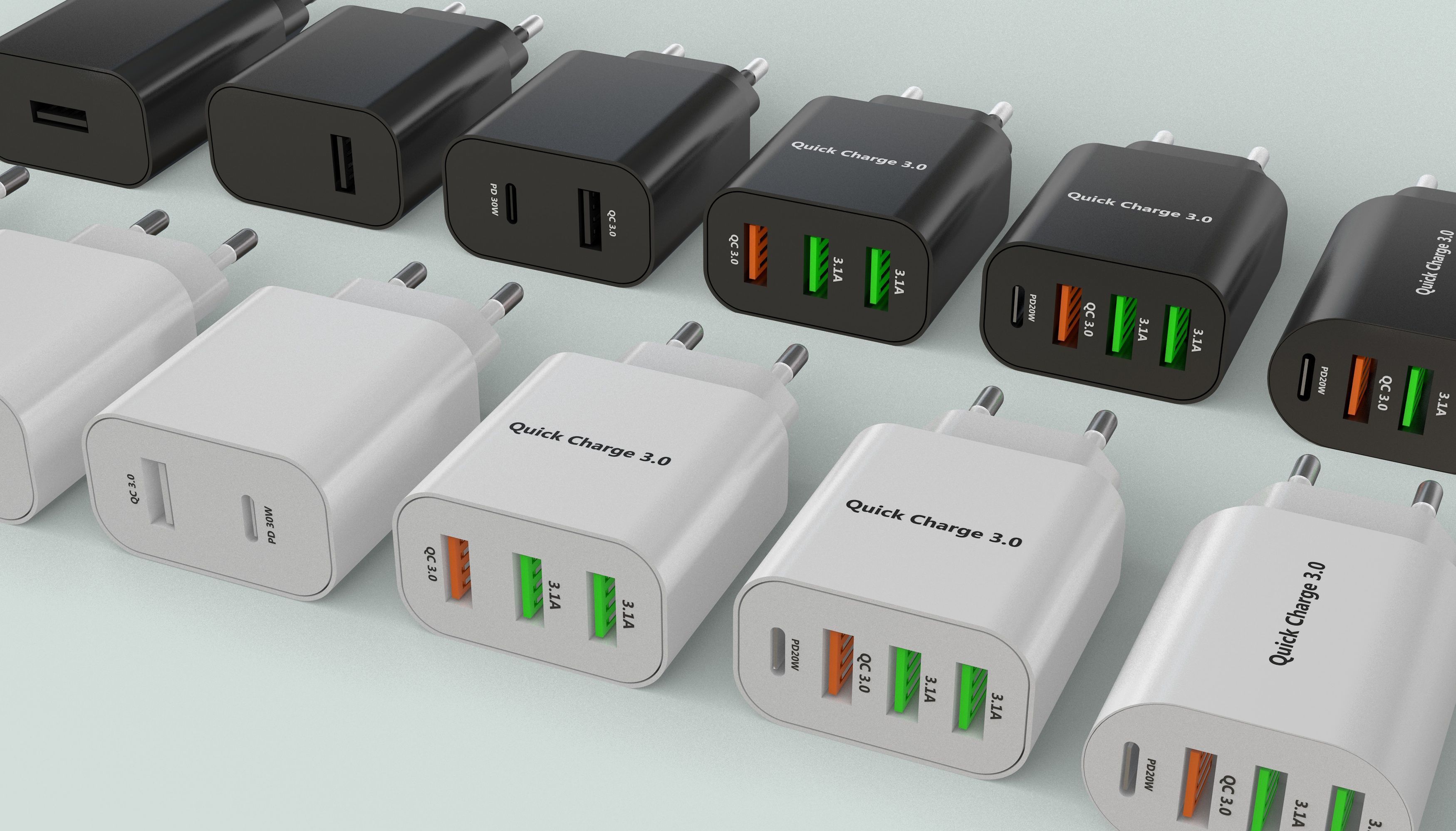 Phone Chargers Collection 3D model_5