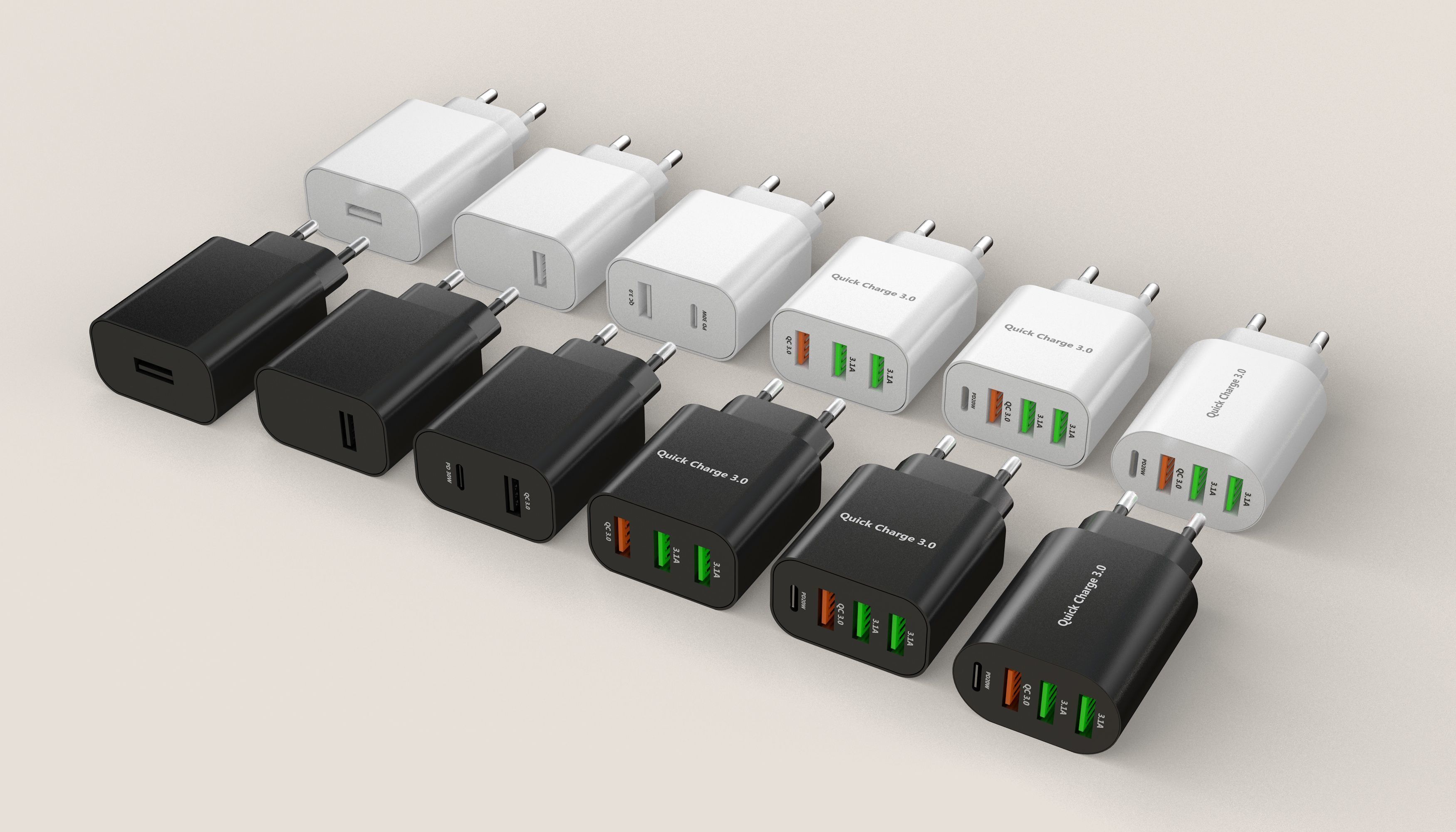 Phone Chargers Collection 3D model_1