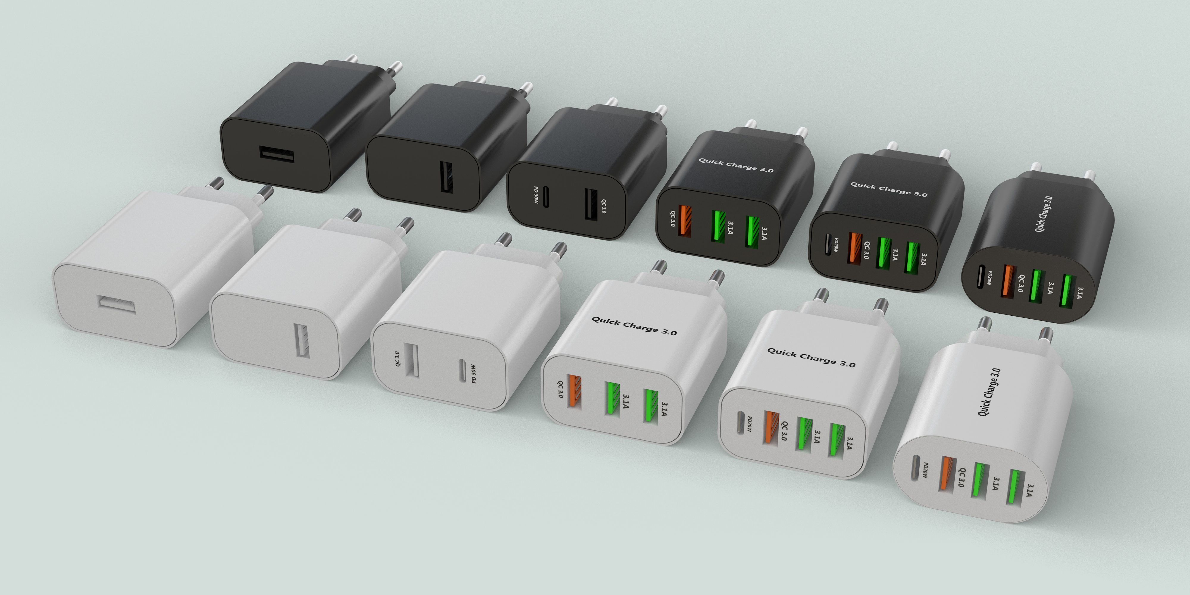 Phone Chargers Collection 3D model_3