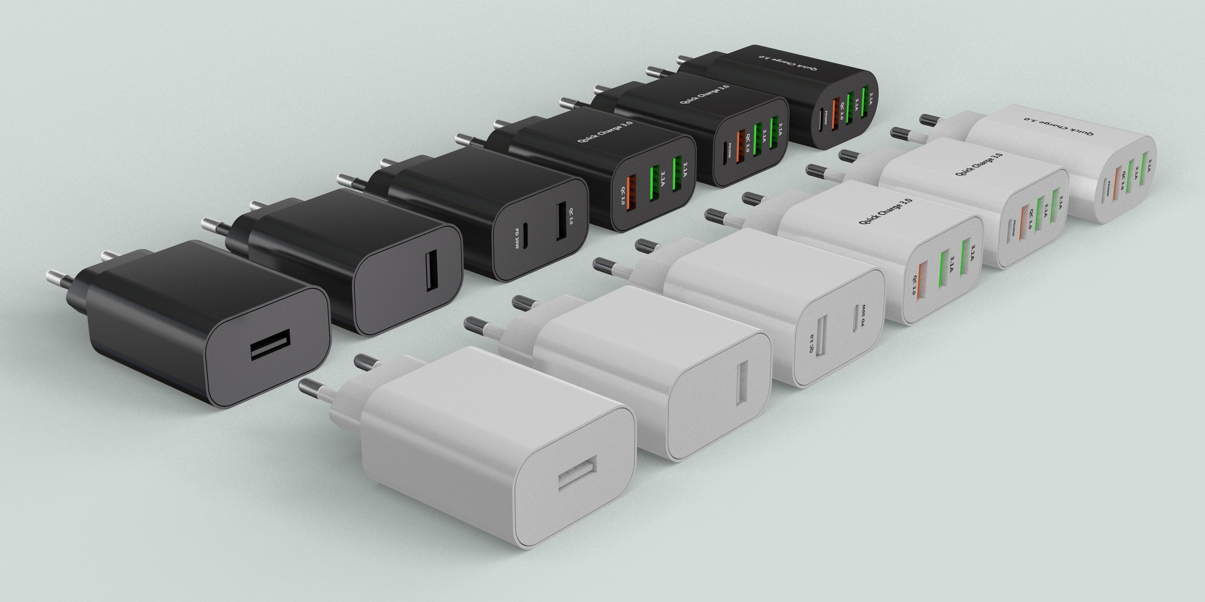 Phone Chargers Collection 3D model_4