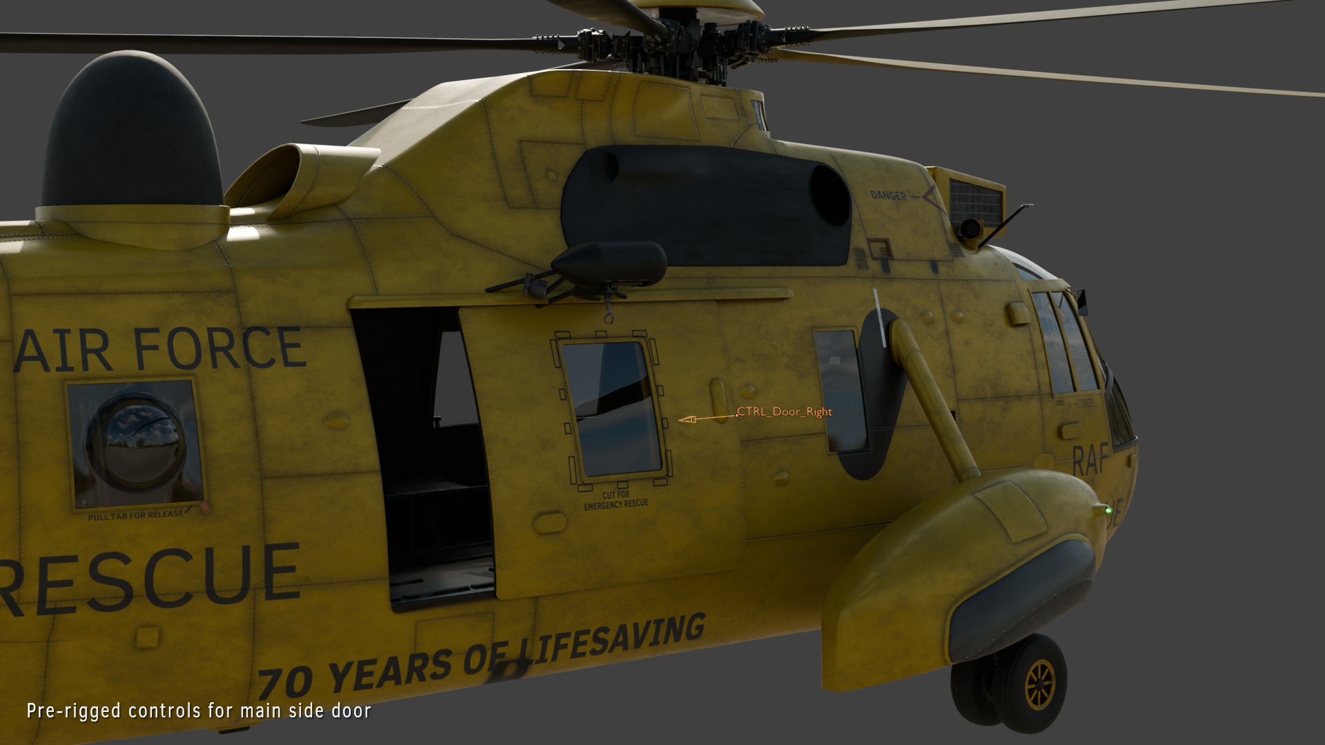 Westland Sea King HAR3 Royal Air Force 3D model_10
