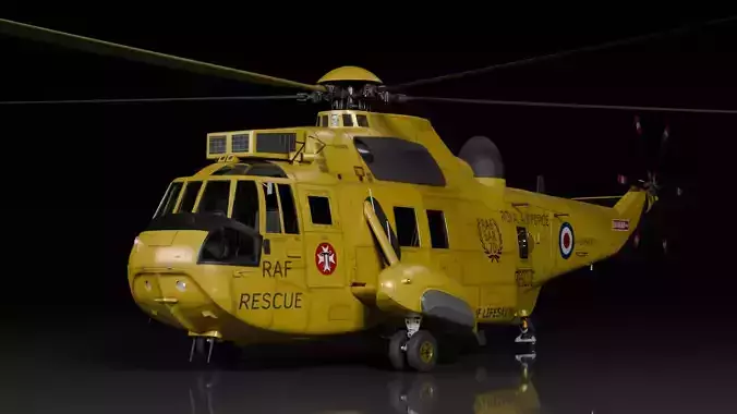 Westland Sea King HAR3 Royal Air Force 3D model Westland Sea King HAR3 Royal Air Force 3D model