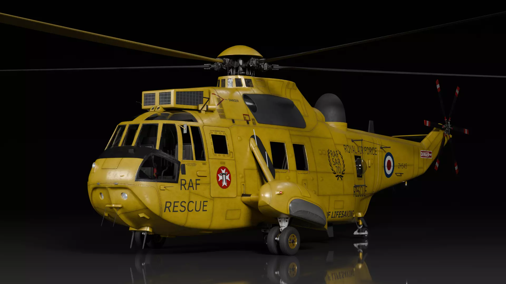 Westland Sea King HAR3 Royal Air Force 3D model_0