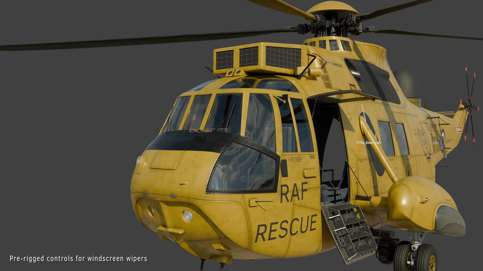 Westland Sea King HAR3 Royal Air Force 3D model_14