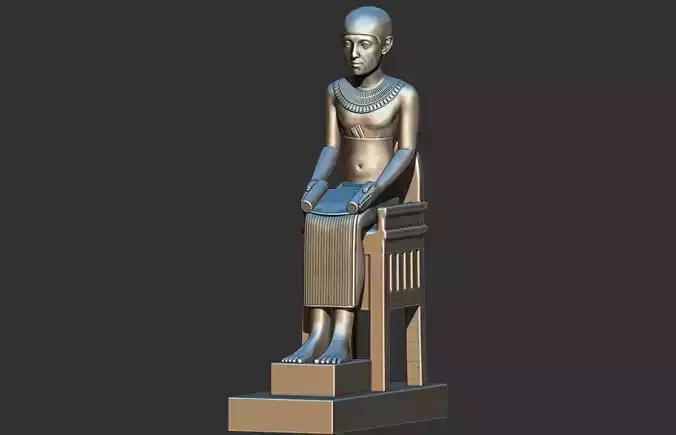 statue of seated imhotep 3d printable model 3D print model