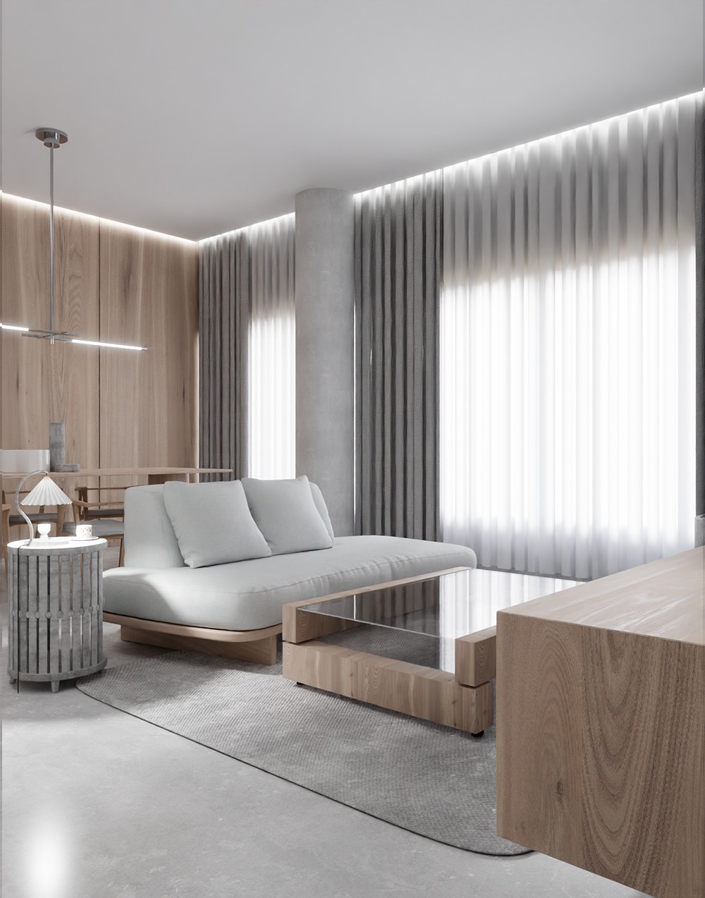 White sofas collection  3D model_5