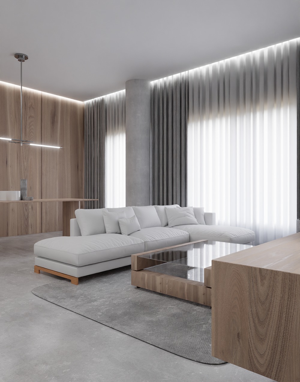 White sofas collection  3D model_1