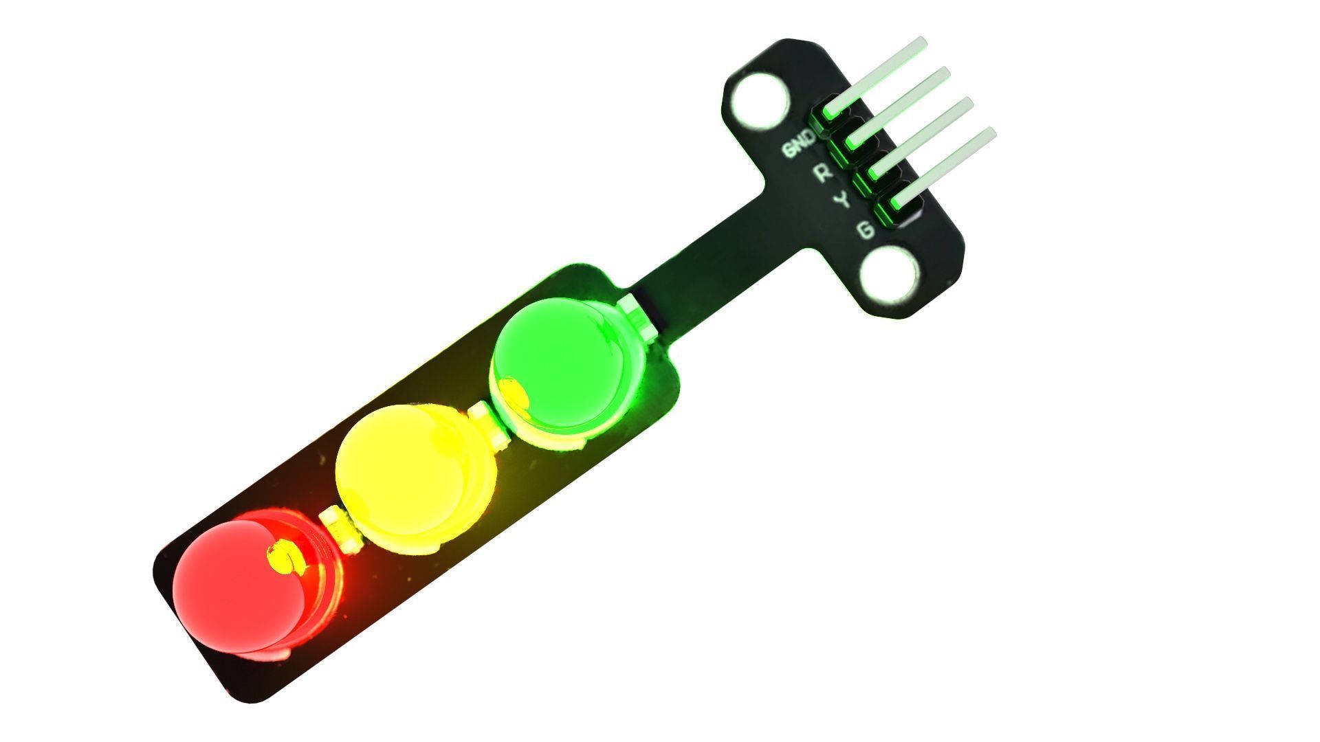 Illuminated Traffic Lights LED Module 3D model_13
