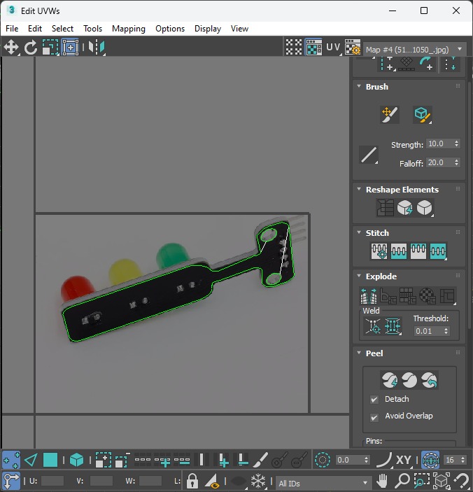 Illuminated Traffic Lights LED Module 3D model_34