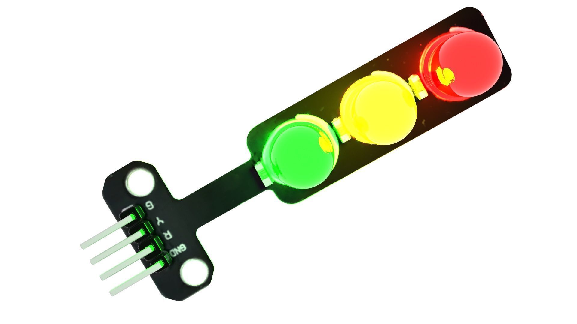 Illuminated Traffic Lights LED Module 3D model_11