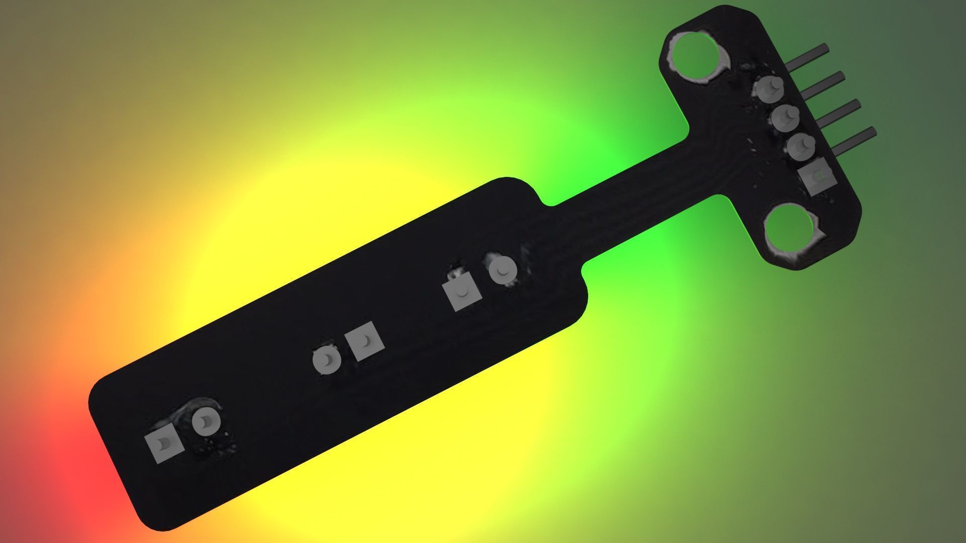 Illuminated Traffic Lights LED Module 3D model_4