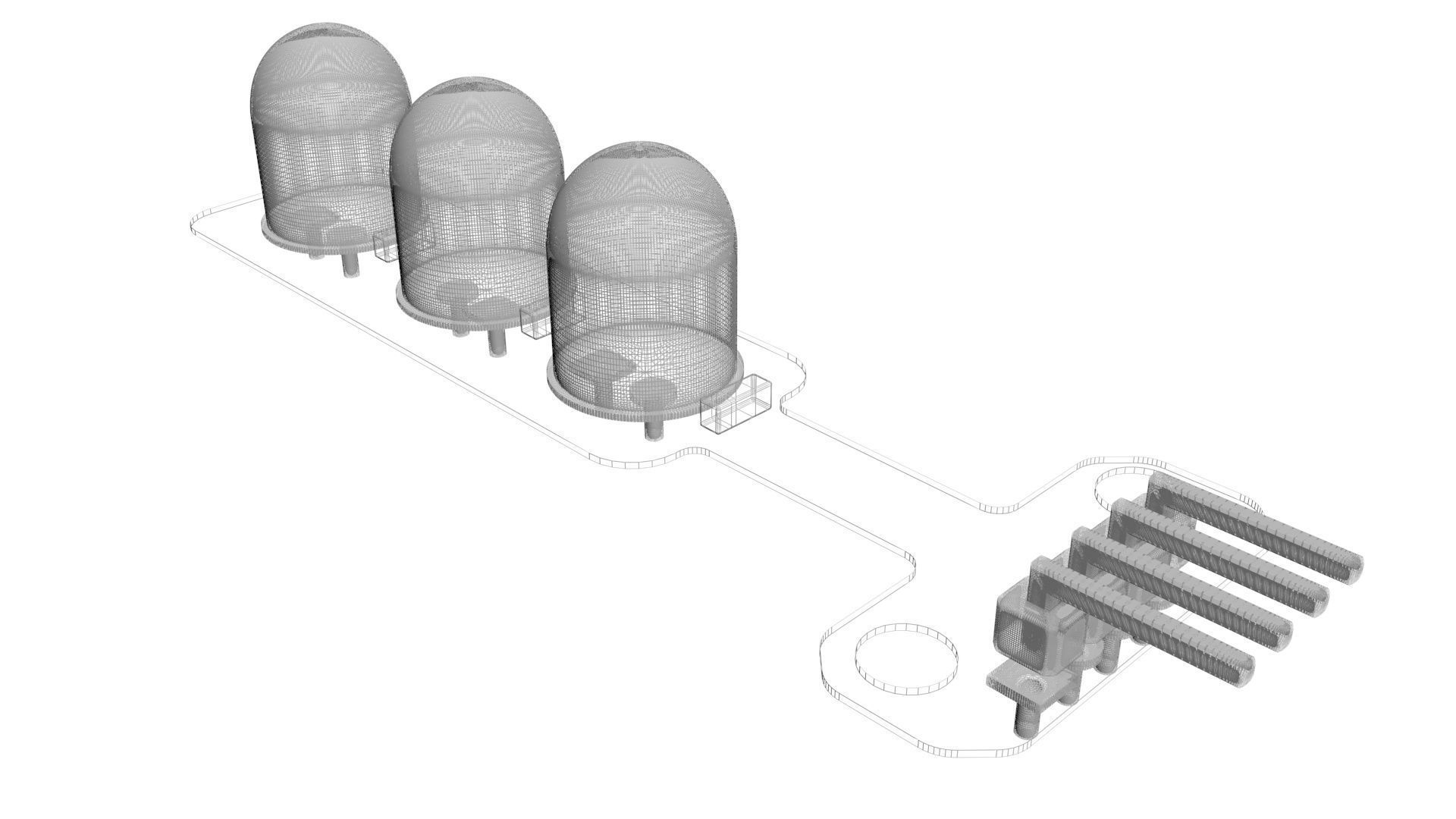 Illuminated Traffic Lights LED Module 3D model_22