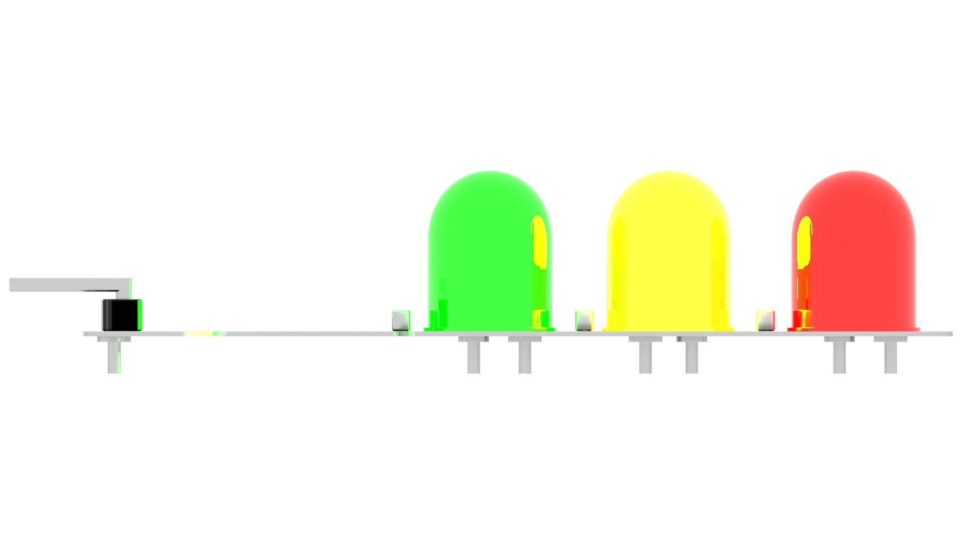 Illuminated Traffic Lights LED Module 3D model_21