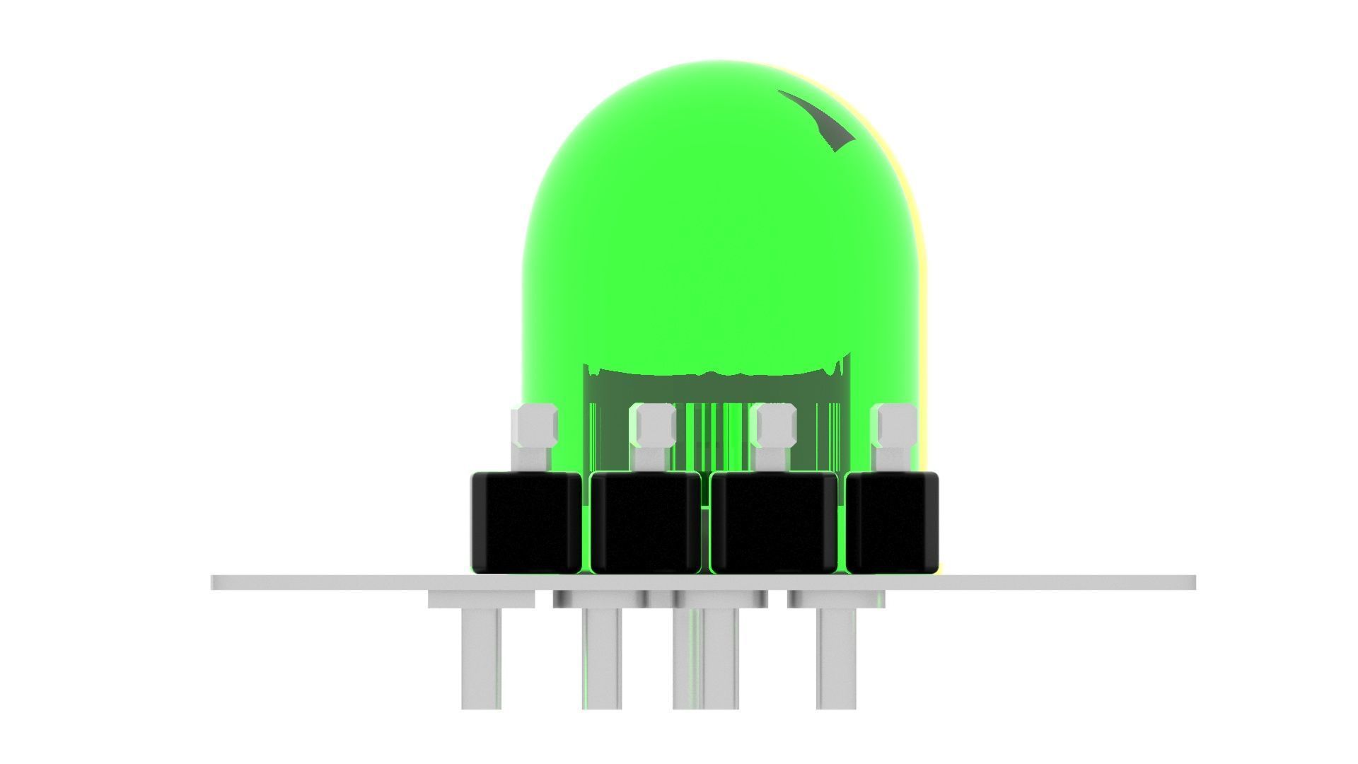 Illuminated Traffic Lights LED Module 3D model_17