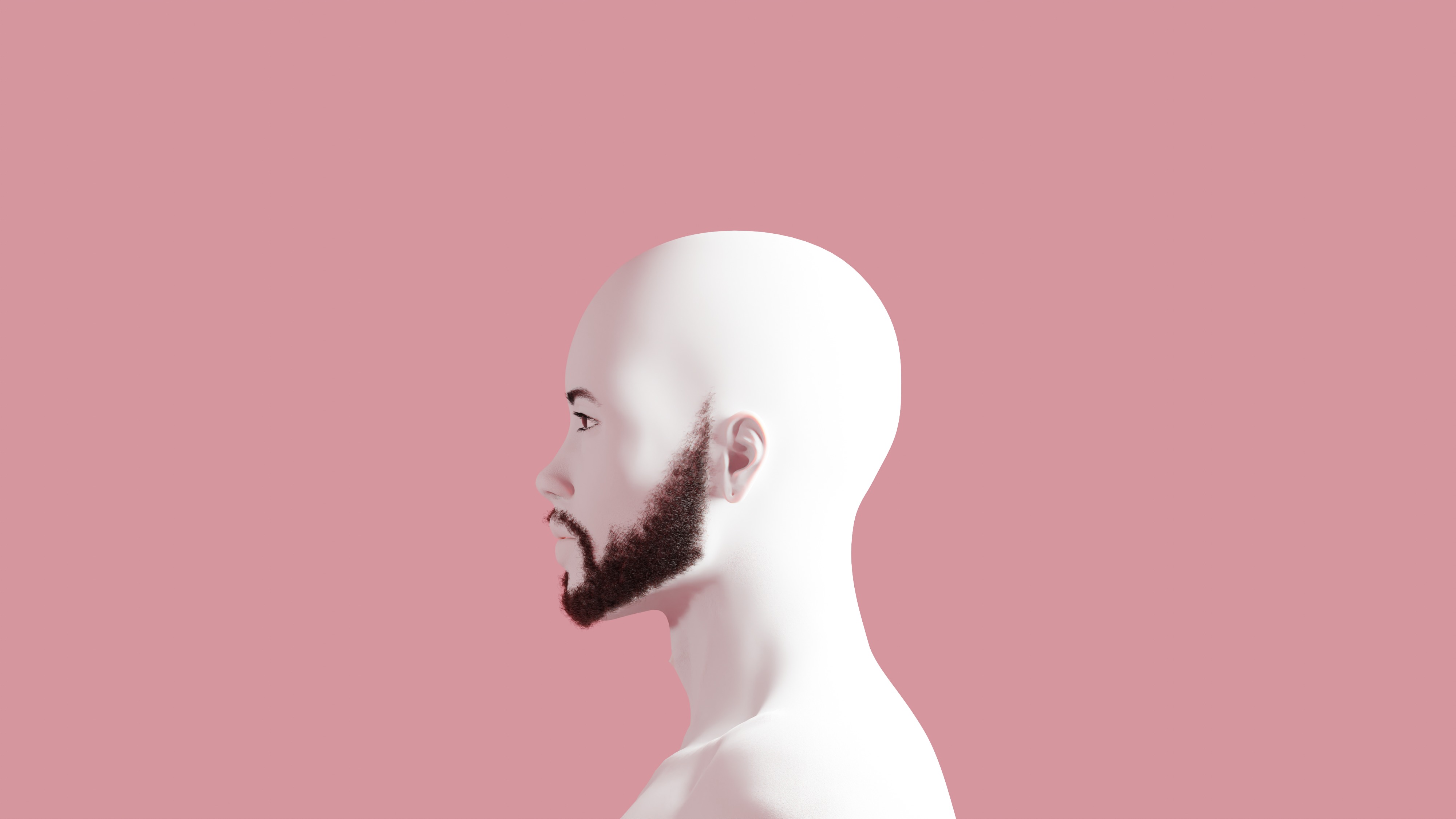 Short Beard 3D model_4