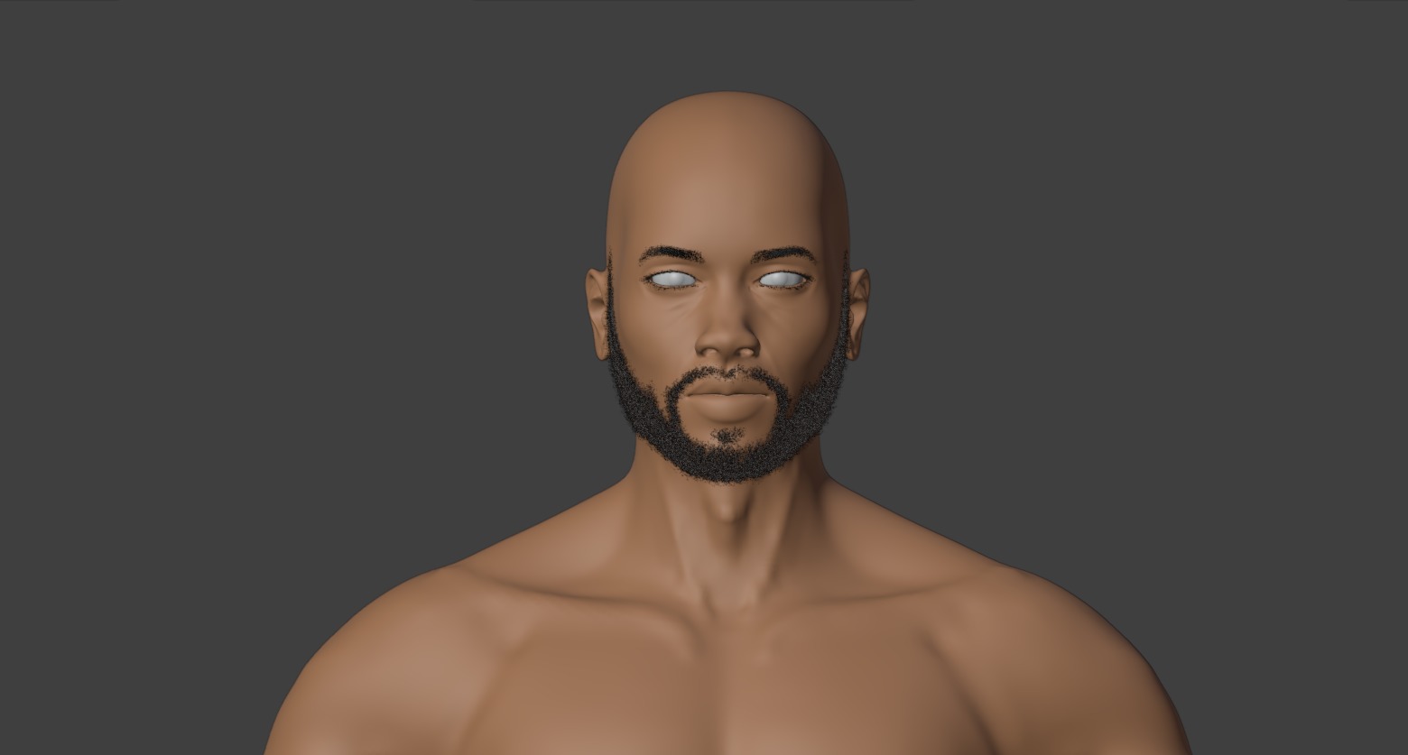 Short Beard 3D model_7