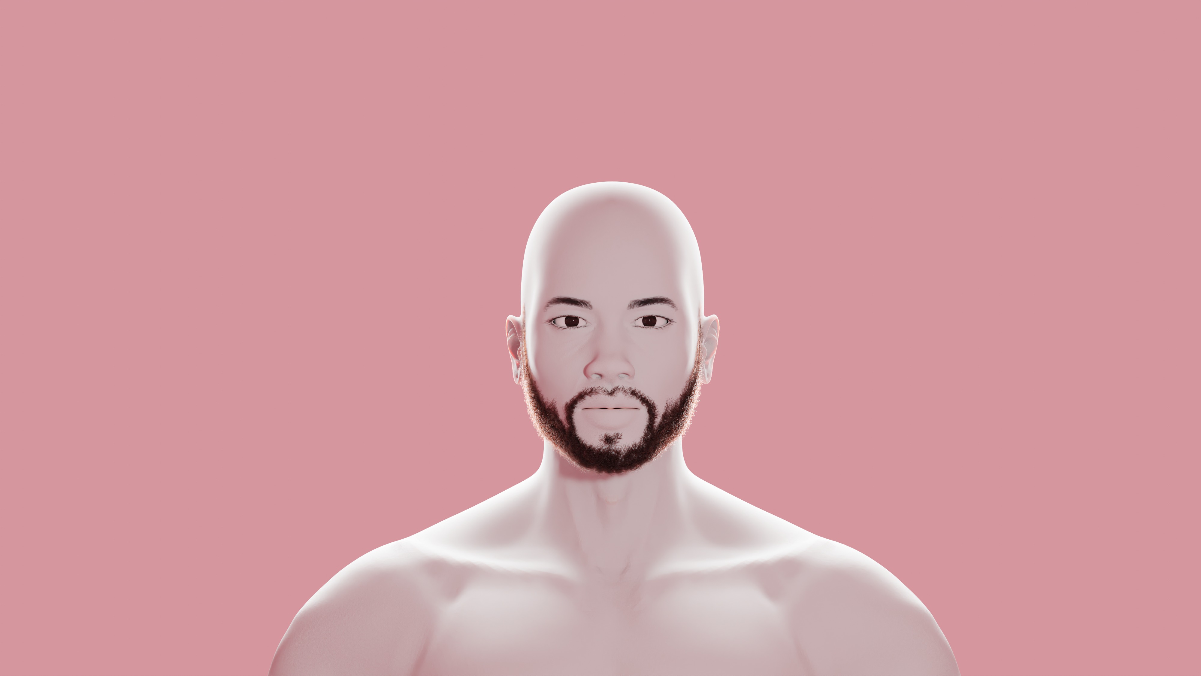Short Beard 3D model_5
